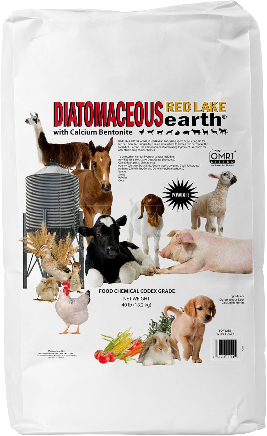 Natural Diatomaceous Earth Animal Feed Additive for Livestock