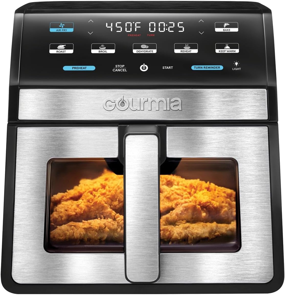 8-Qt Digital Air Fryer: See & Cook with Ease!