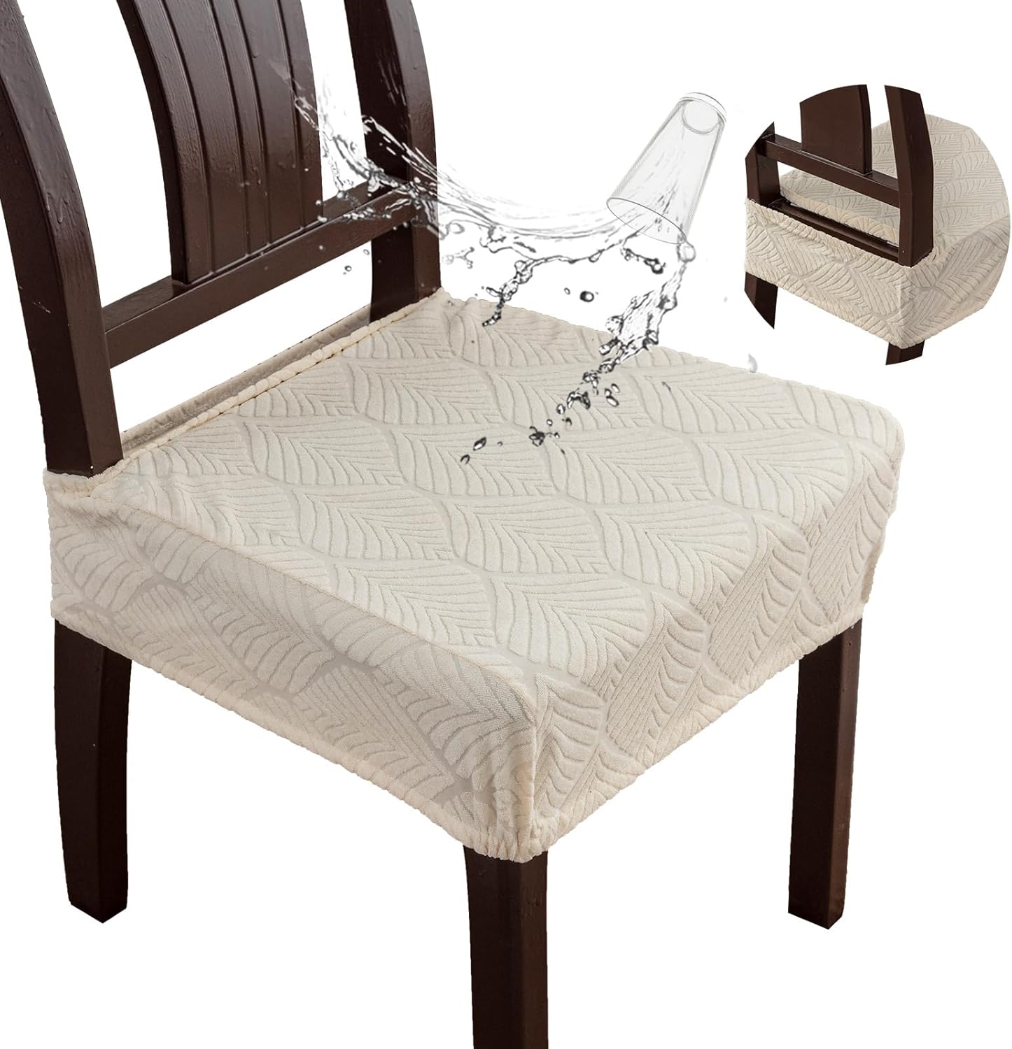 Removable and Washable Seat Covers for Dining Room Chairs Set