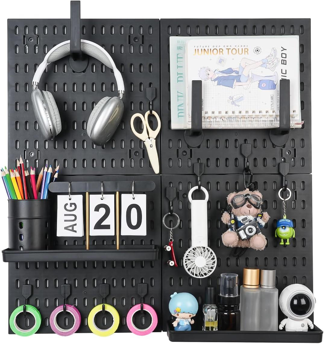 Heavy Duty Pegboard Wall Organizer Kit for Versatile Storage