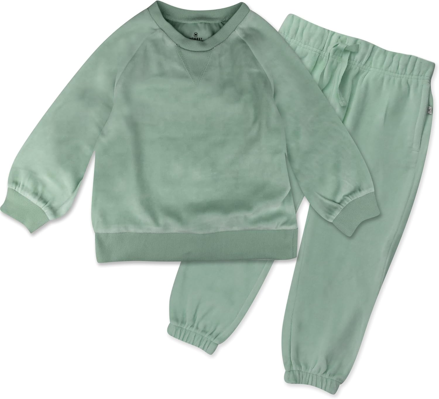 HonestBaby Baby Cozy Velour Organic Cotton Sweatshirt Set
