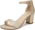 Women's Wide Fit Heeled Sandals Open Toe Ankle Strap - 2.5in Chunky