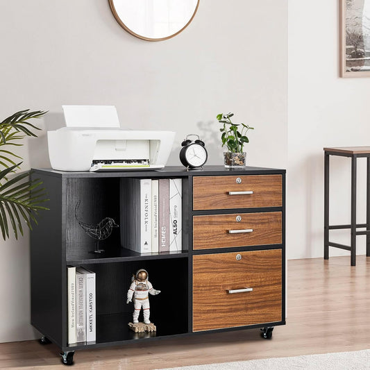 Organize in Style: Bonnlo 3 Drawer File Cabinet with Lock