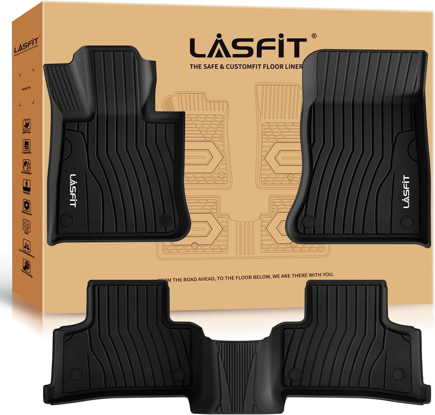 Custom Fit LASFIT Floor Mats for Mercedes Benz GLC 2023-2026