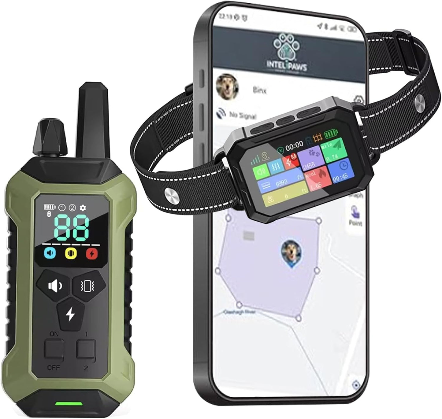 GPS Wireless Dog Fence System Collar for Training and Boundaries