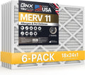 BNX TruFilter 18x24x1 MERV 11 Air Filter 6-Pack - Allergen Defense