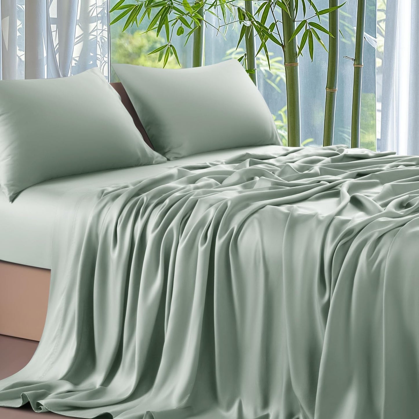 Ultra Cooling Bamboo Sheets Full Size Set for Hot Sleepers