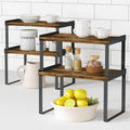 Kitchen Cabinet Organizers and Storage Shelves - Rustic Farmhouse Set