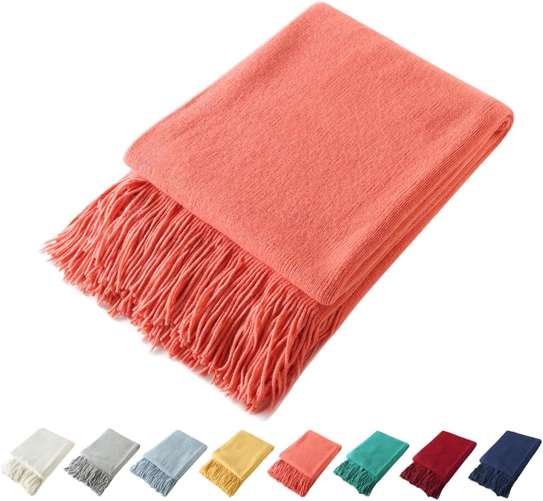 Homiest Decorative Knitted Throw Blanket for Couch and Bed