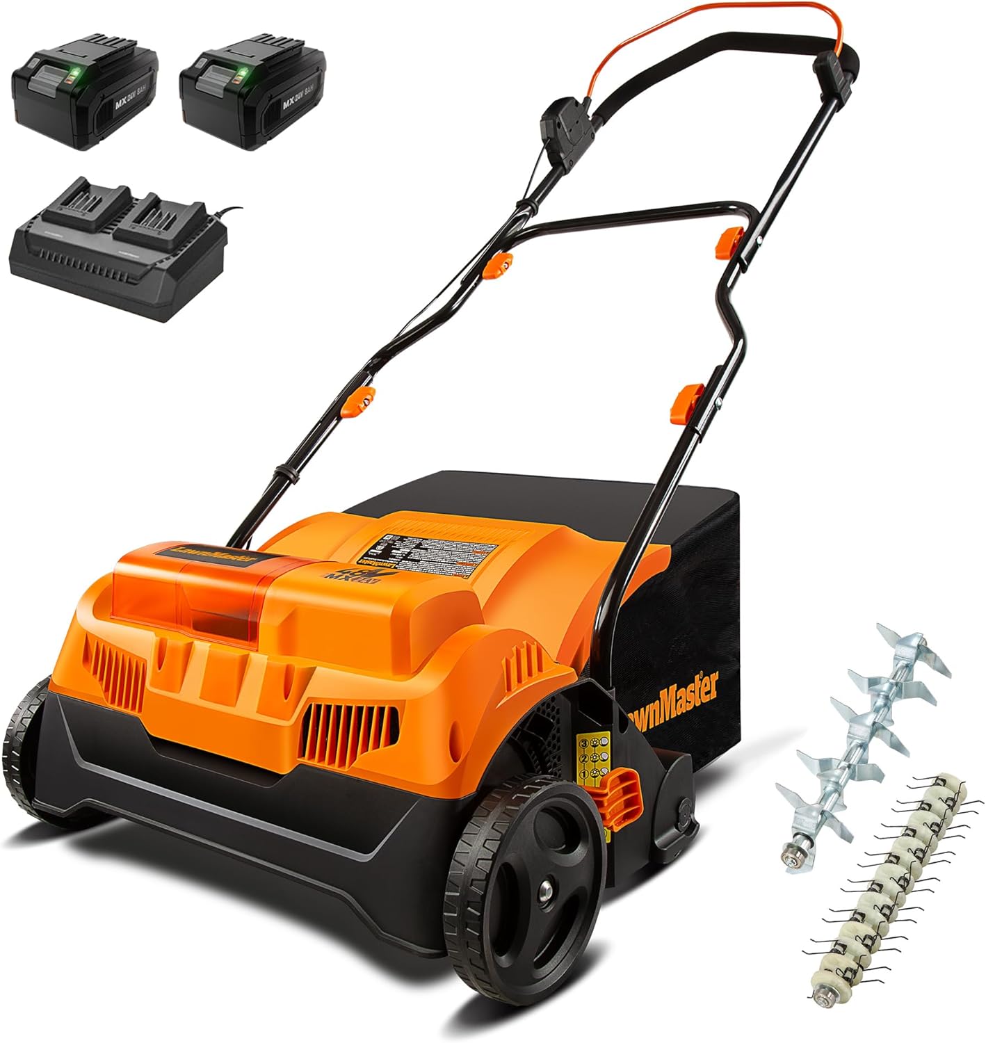 LawnMaster 48V MAX Brushless 16 Cordless Scarifier & Dethatcher