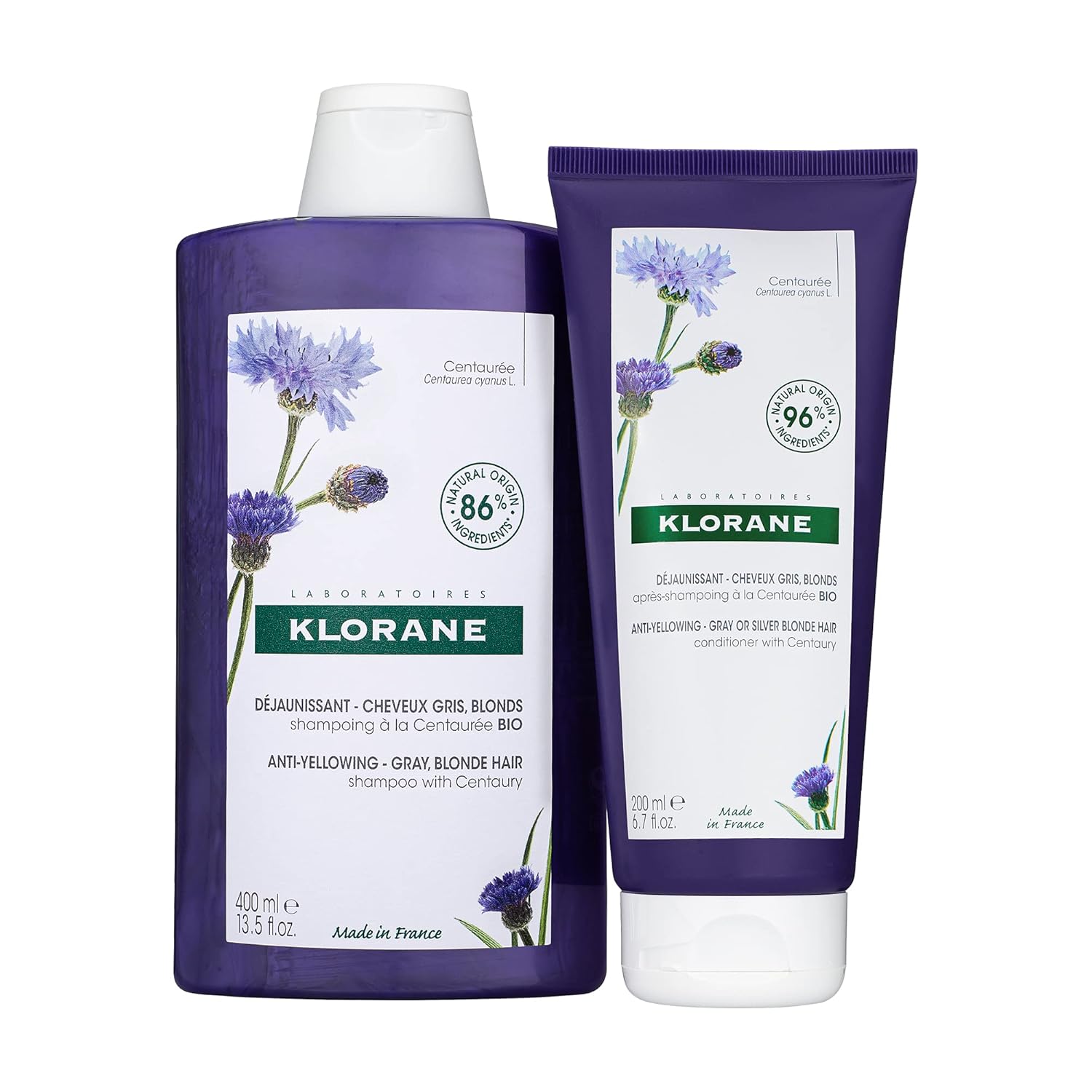 Klorane Shampoo with Centaury for Brightening Blonde and Gray Hair