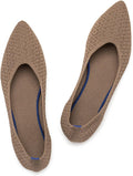 Pointed Toe Knit Flats for Women - Comfortable Slip On Dress Shoe