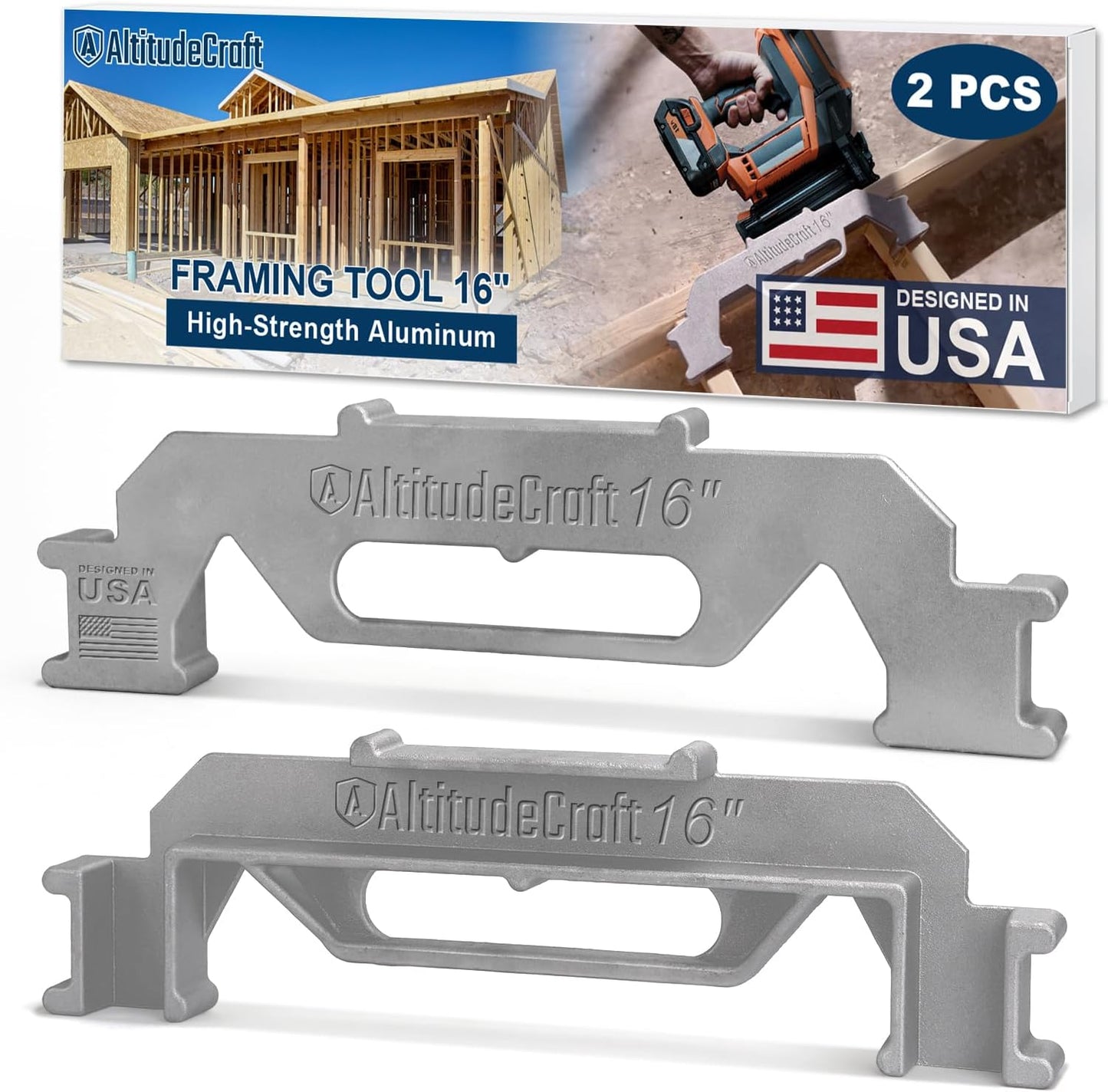 16ft' Framing Stud Layout Tool for Precision Wall Framing