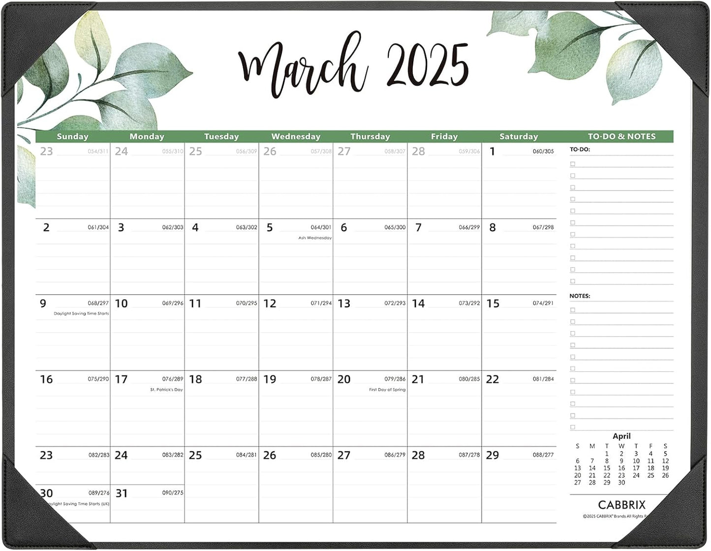 Large 2025-2026 Desk Calendar with Mat