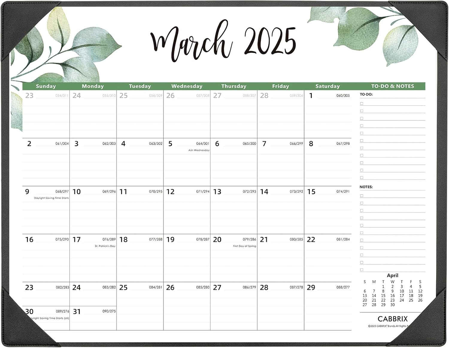 Large 2025-2026 Desk Calendar with Mat