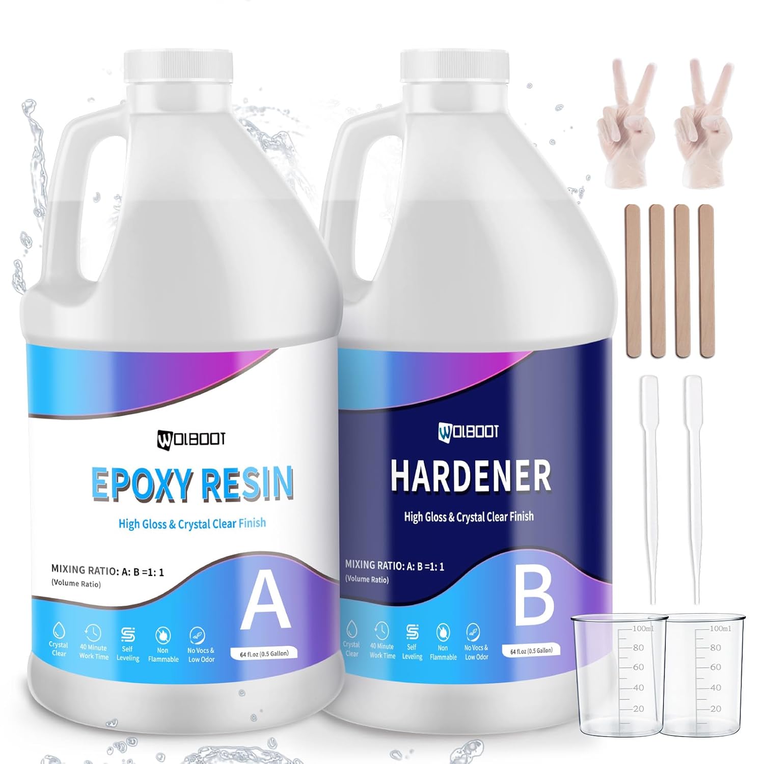 Crystal Clear Epoxy Resin Kit for Jewelry and Crafts Projects