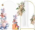 Metal Arch Backdrop Stand and Cover Set 6.6FT White - Reusable Spandex