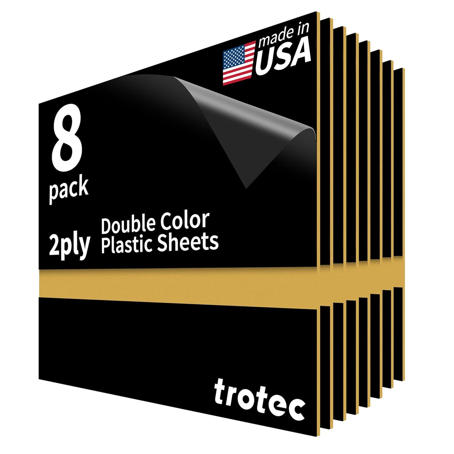 Trotec TroLase Laser Engraving Double Color Plastic Sheet 12x12