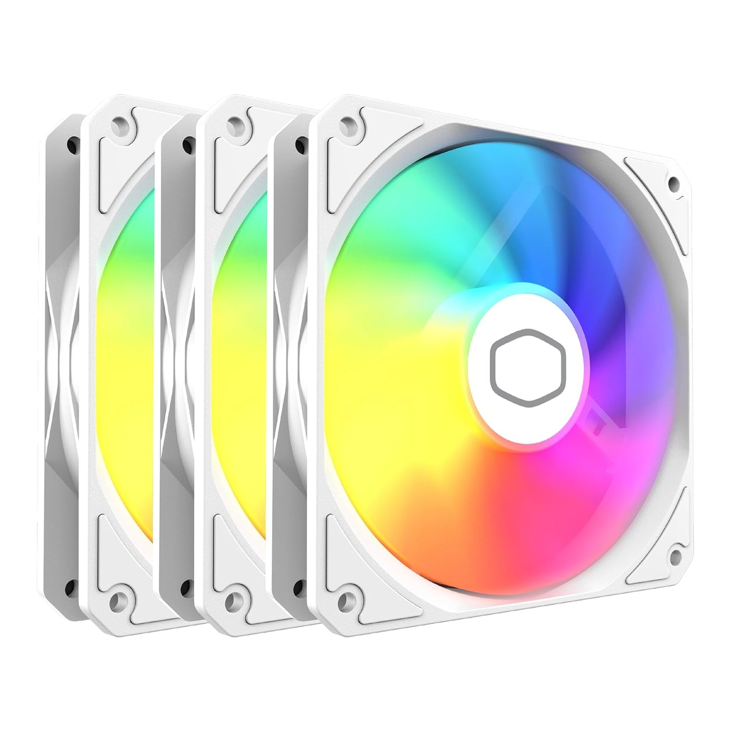 Cooler Master MF120 Lite White PC Case with RGB Lighting Fans