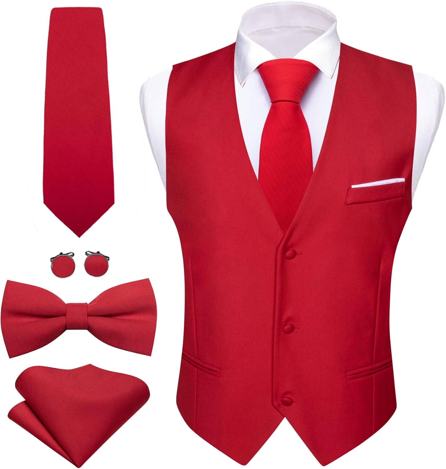 Barry.Wang Mens Formal Business Suit Vest for Any Occasion