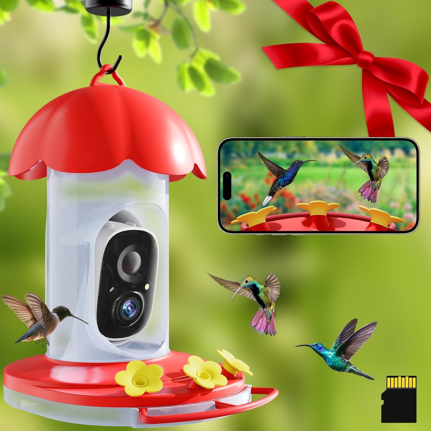 Smart Hummingbird Feeder Camera - AI Species Identify