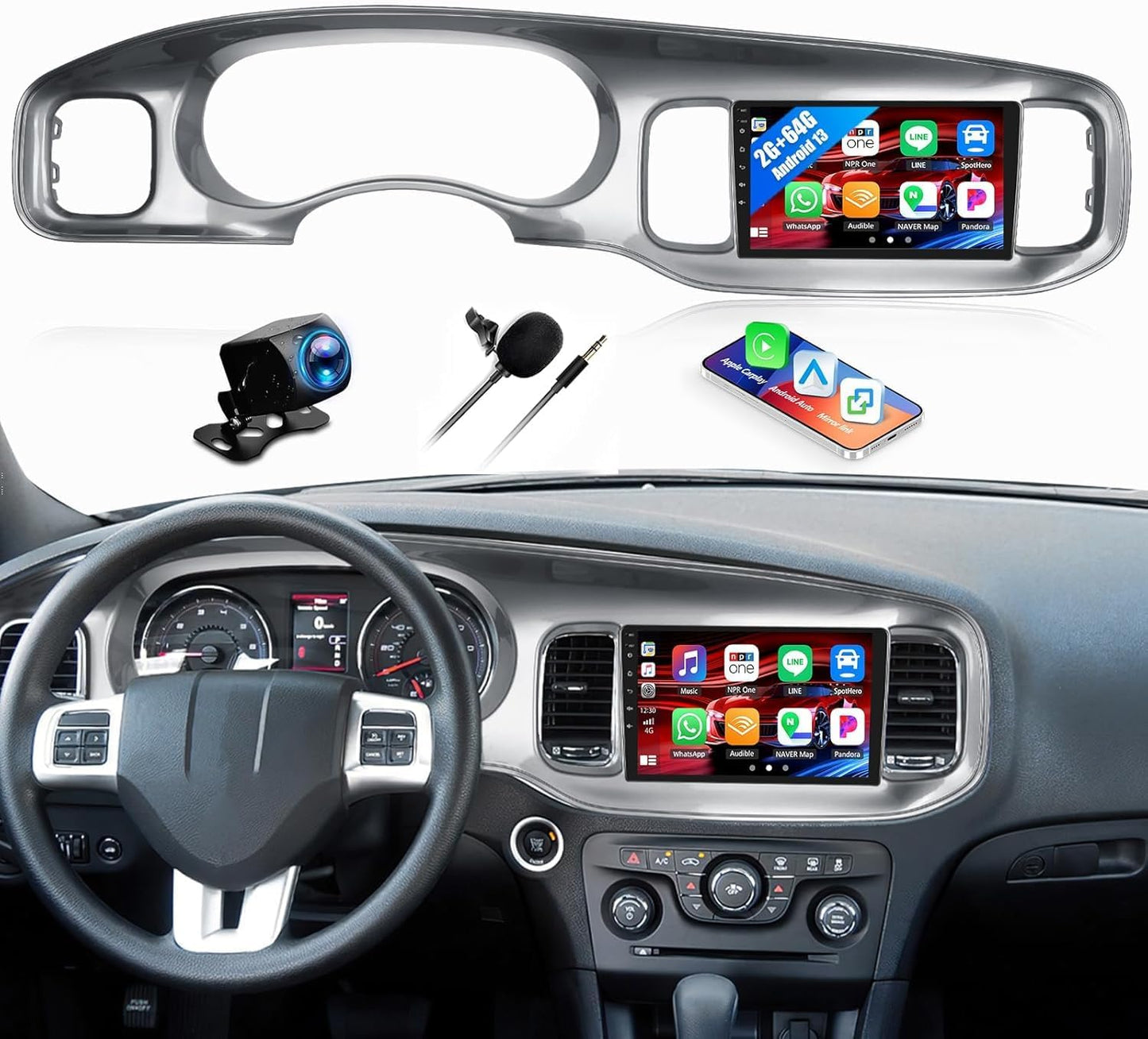 2G+64G Android Car Radio Stereo for Dodge Charger 2011-2014