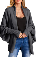 Imily Bela Women's Kimono Batwing Cable Knit Oversized Cardigan wear