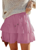 Flowy Shorts for Women Boho Ruffled Tiered Skorts - Flattering, Comfy