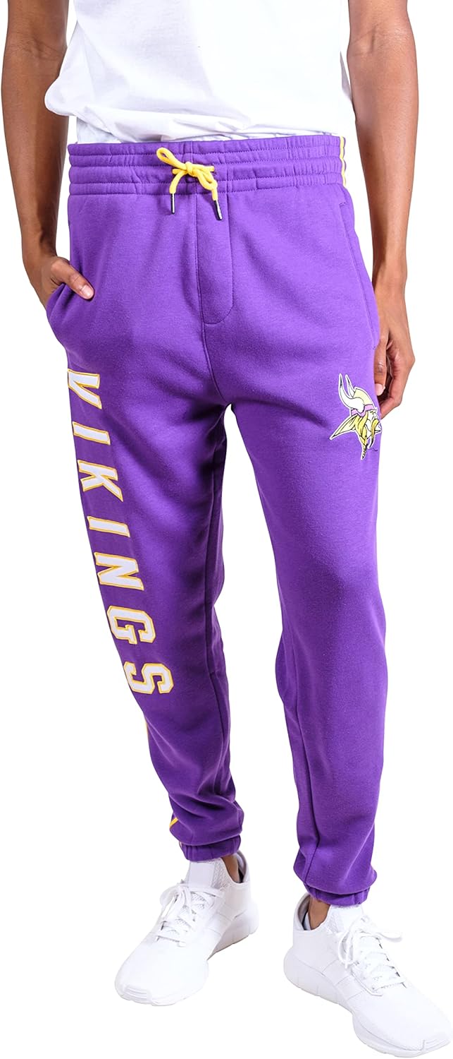Ultra Game Men's NFL Official Active Super Soft Fleece Joggers