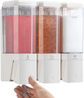 Shampoo and Conditioner Dispenser 3 Chamber Wall Mount - Space Saving