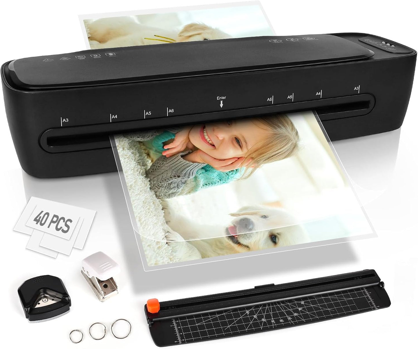 13 Inch Laminator Machine for Home Office with 9 in 1 Features