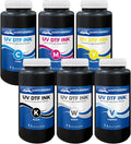 UV DTF Printer Ink CMYKW Varnish 32oz Bottle - Durable