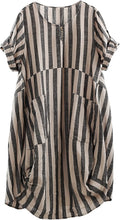 Minibee Ruffle Oversize Casual Midi Dress with Pockets (Style 13VW)