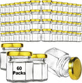 Small Glass Containers 60 Pcs Mini Honey Jars - Ideal Wedding Favors