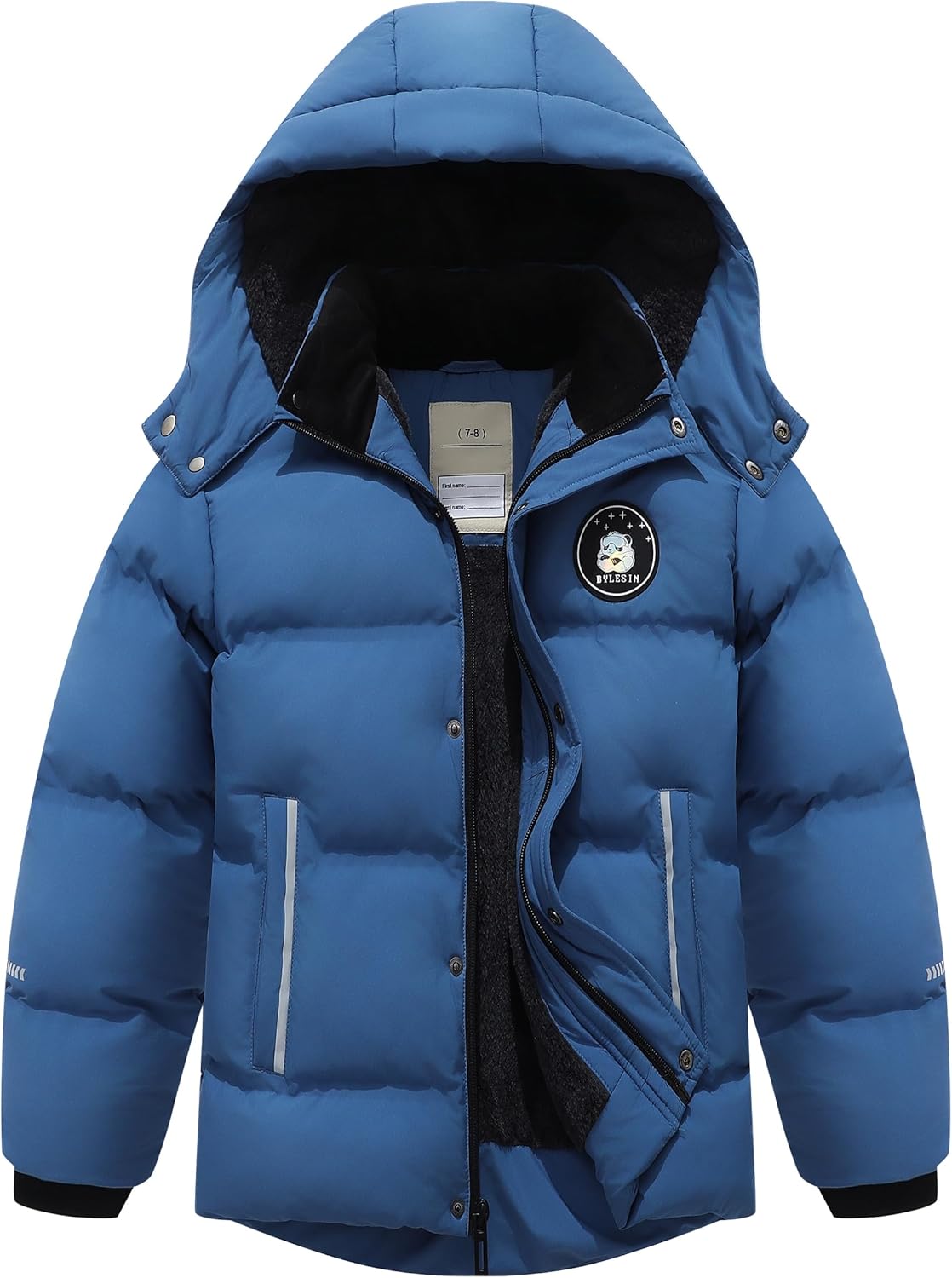 Kids Boy's Waterproof Puffer Cotton Jacket for Winter Adventures