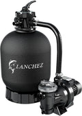 LANCHEZ 18in Sand Filter Pump for Above Ground Pool - 1.5HP, 4900GPH