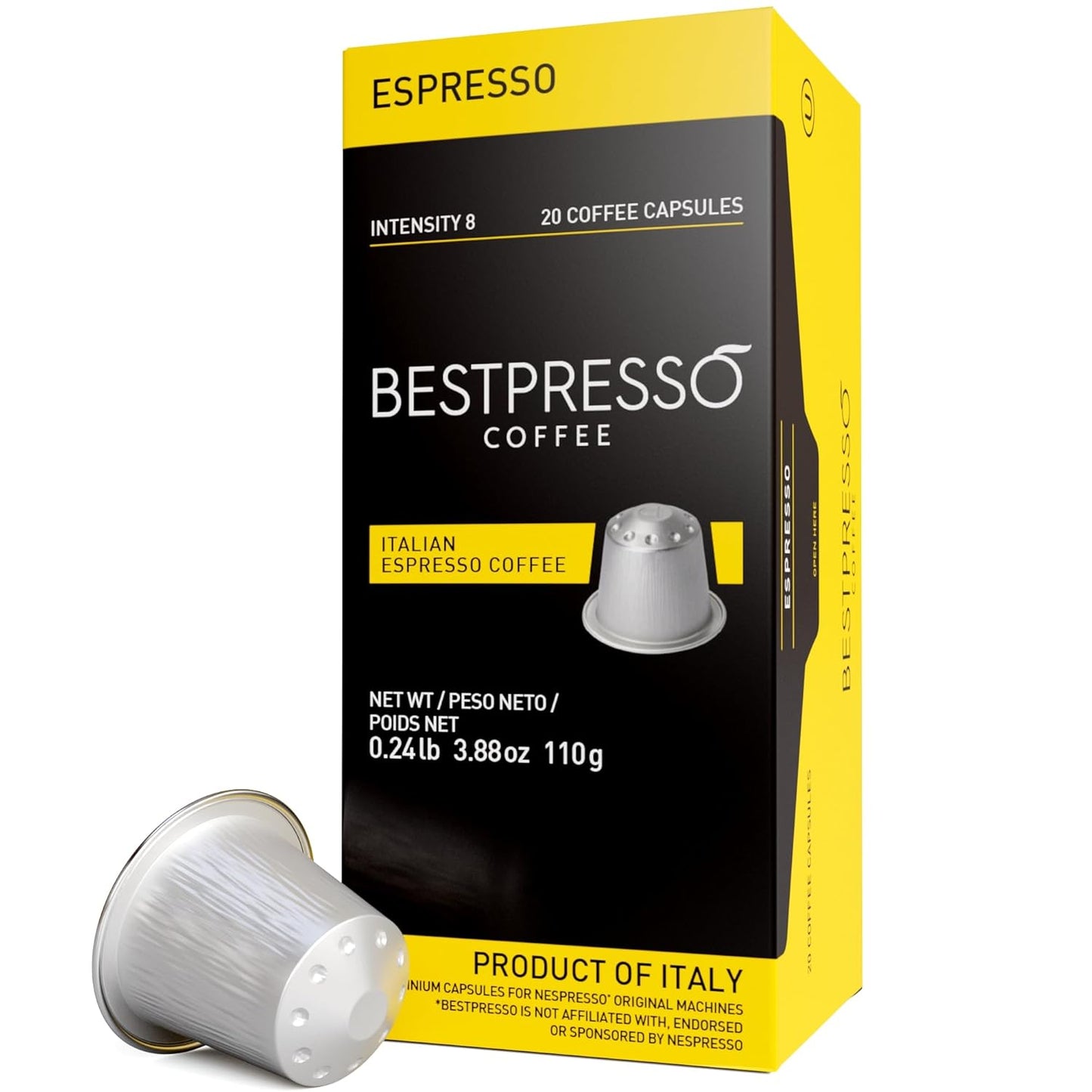 120 Genuine Espresso Pods for Nespresso - Medium Intensity