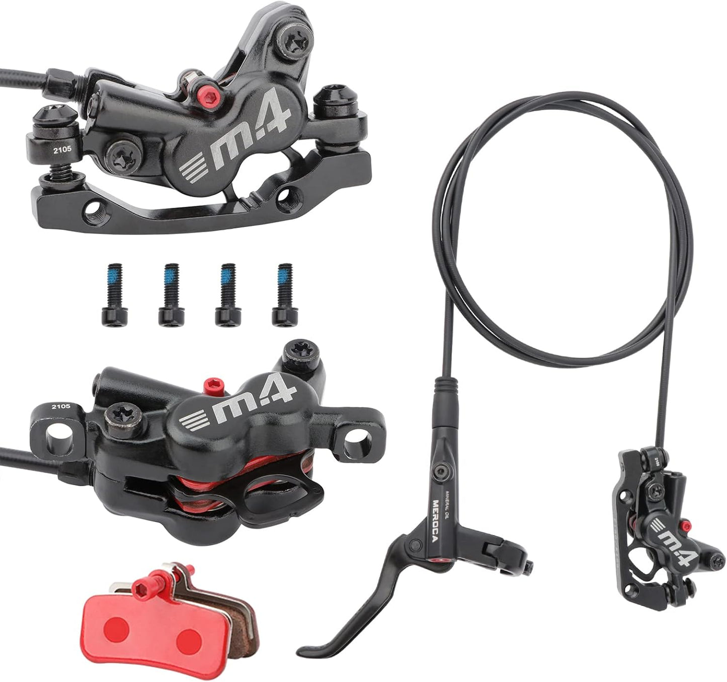 MEROCA M4 4-Piston Mountain Bike Hydraulic Disc Brakes Review