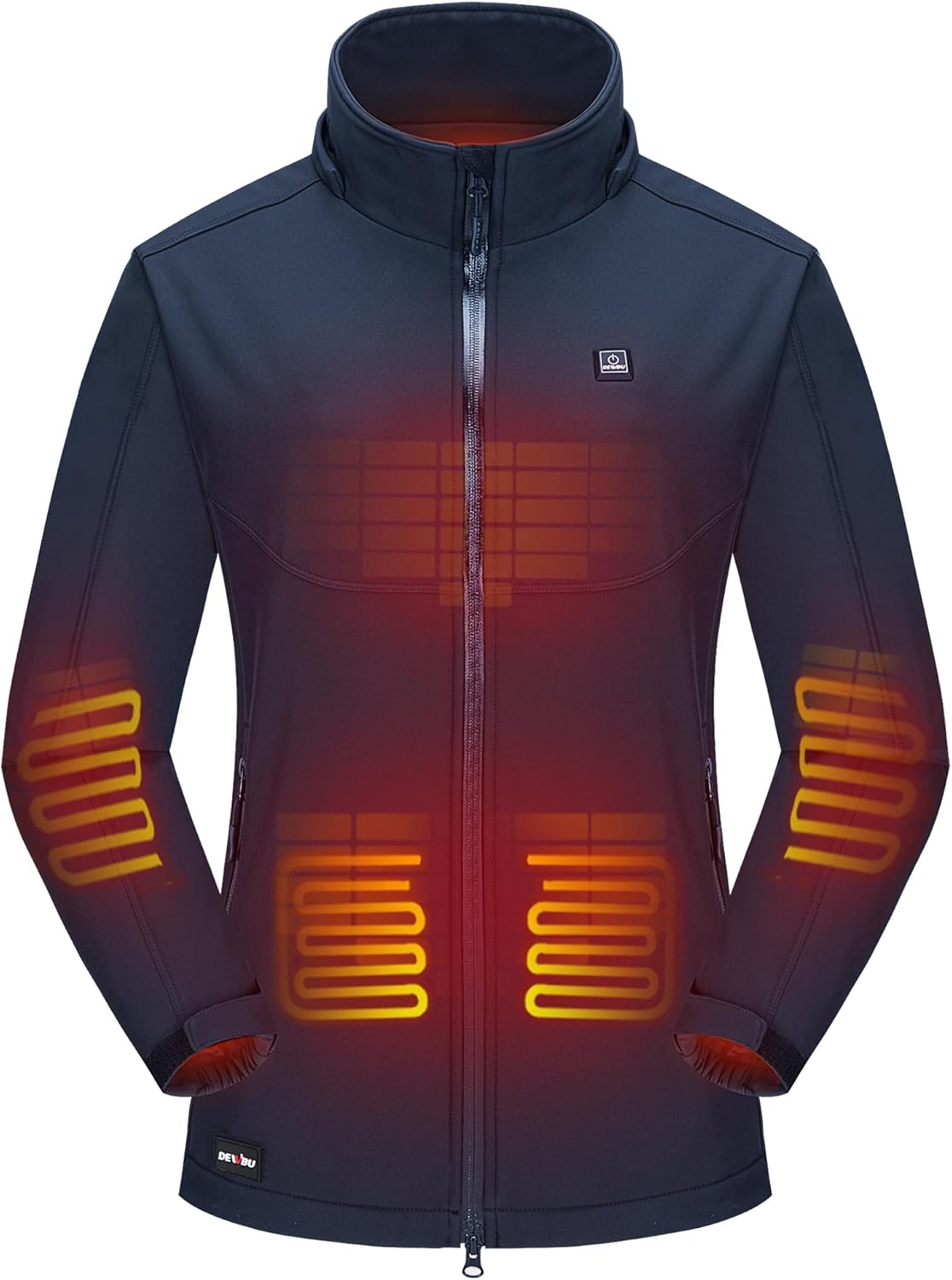 DEWBU Soft Shell Heated Jacket for Women with 12V Battery Pack