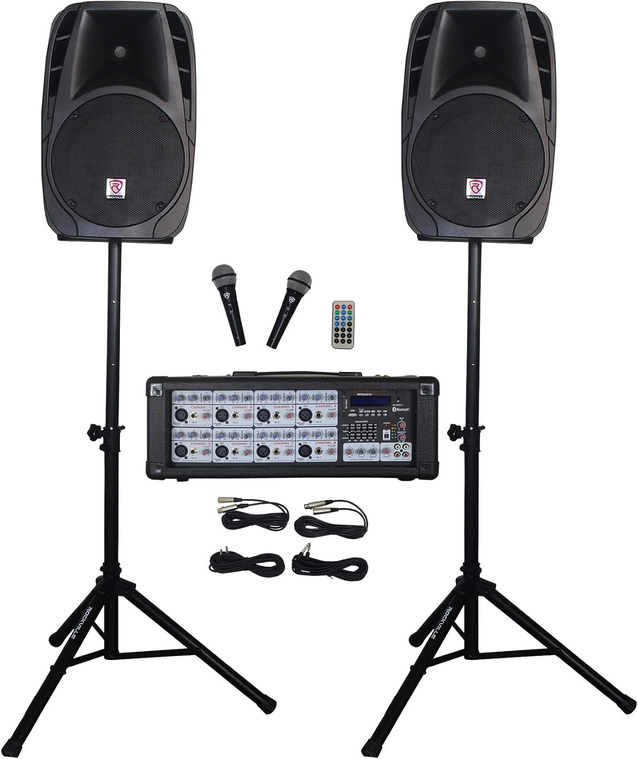 Rockville Complete PA System - Powerful Sound, Bluetooth Enabled