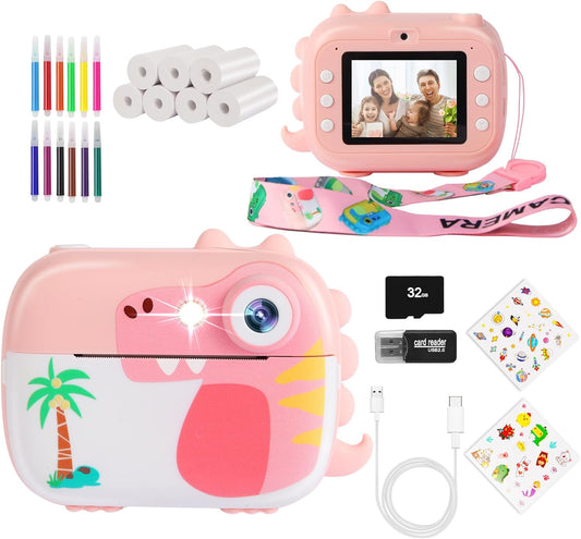 Instant Print Kids Camera with HD Video - Fun Gift for Girls Boys