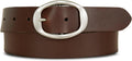 Lucky Brand Women's Leather Belt - Sculpted Center Bar Buckle