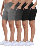 ATHVOTAR Biker Shorts Women with Pockets - 4-Pack High Waisted Comfort