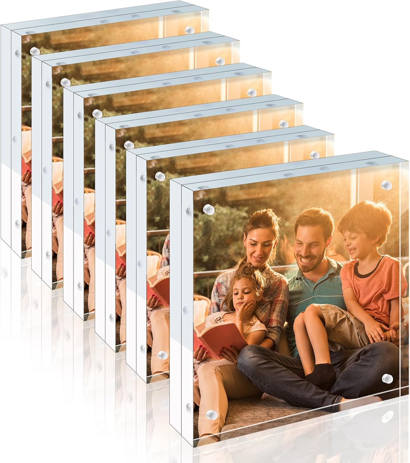 Egofine 8x8 Acrylic Frame 6 Pack for Stunning Photo Displays