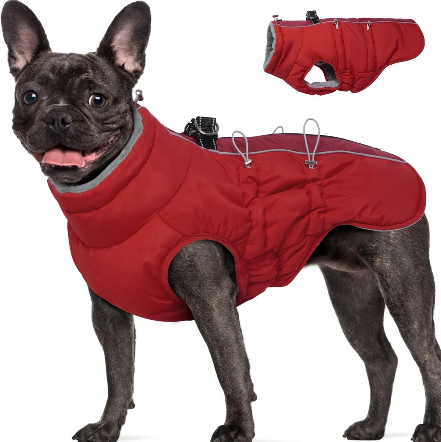 Warm Winter Dog Coat for Large Dogs - Waterproof & Reflective