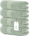 White Classic Luxury Bath Towels Set of 4 Large - Plush 700 GSM