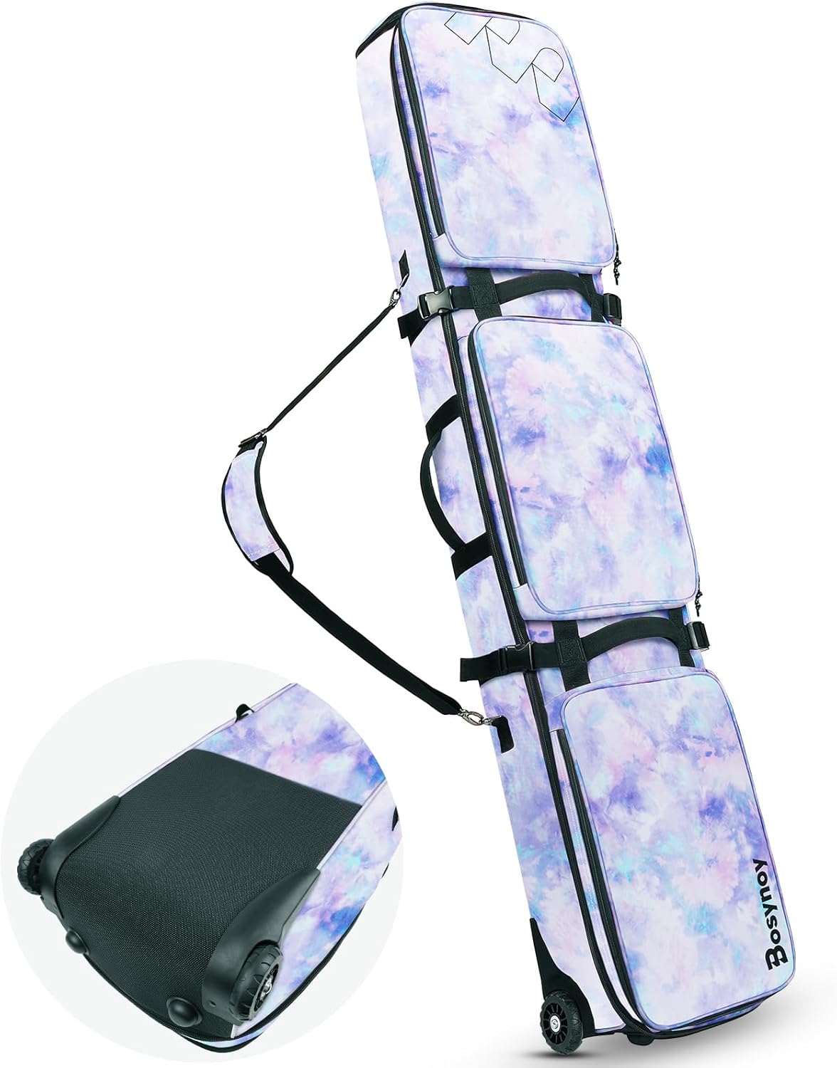Pink Water-Resistant Snowboard Bag: Fly with Ease!