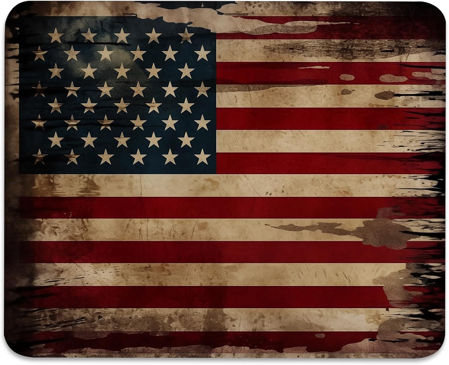 Patriotic Flag Mouse Pad - Durable Desk Essential