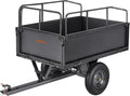 VEVOR Heavy Duty ATV Trailer Tow Behind Dump Cart 17 Cu.Ft. - Rugged