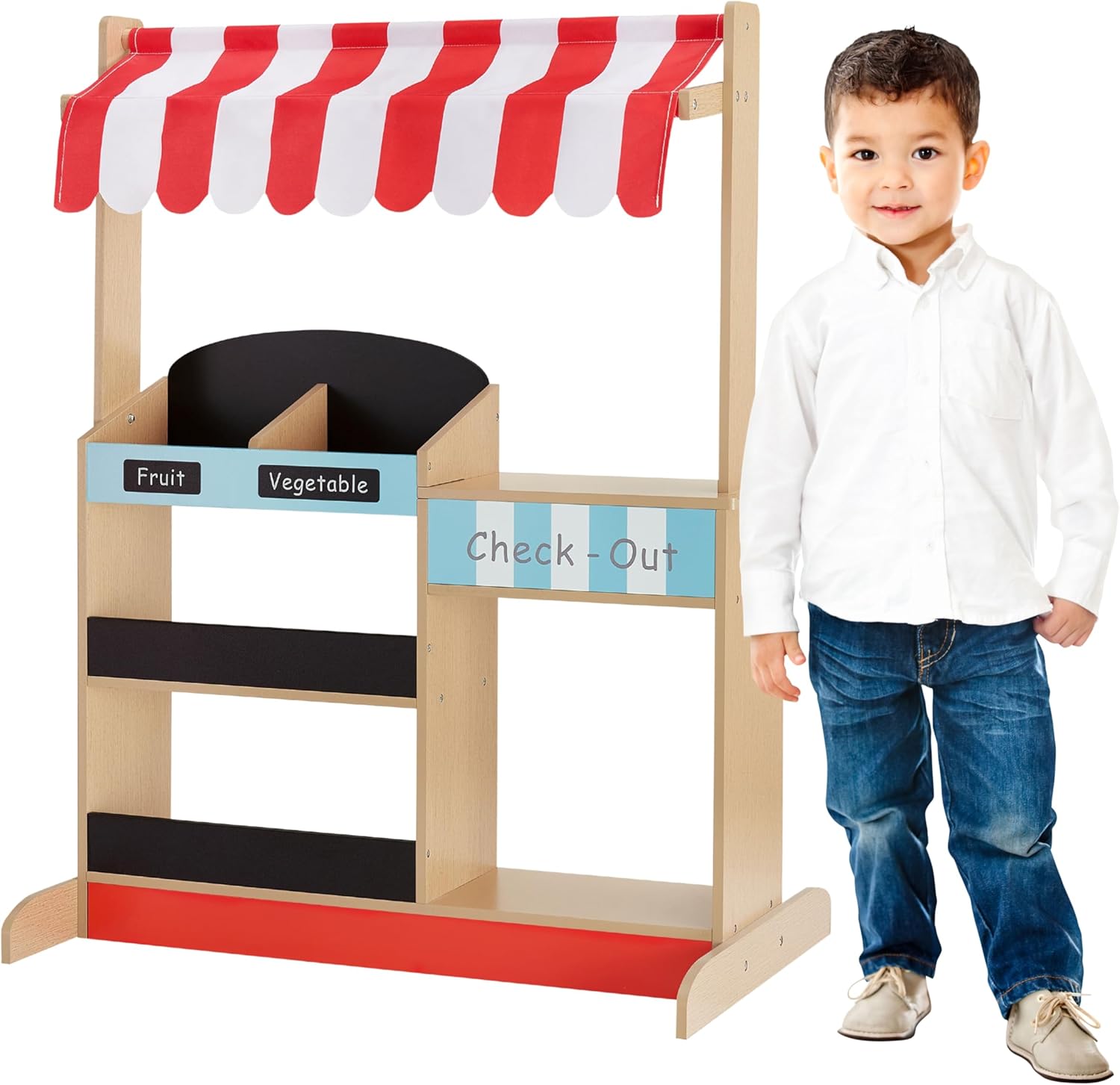 Teamson Kids My Little Helper Market Stand Playset for Fun